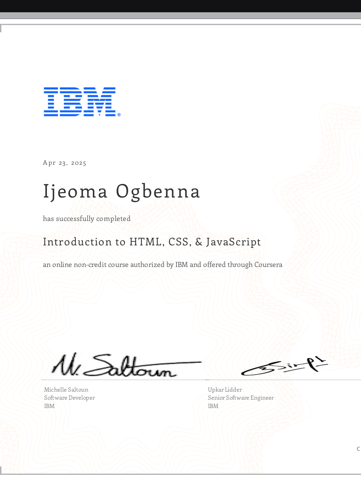 Coursera Certificate